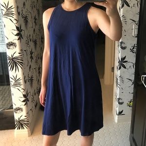 Uniqlo Blue Cotton Modal Sleeveless Dress